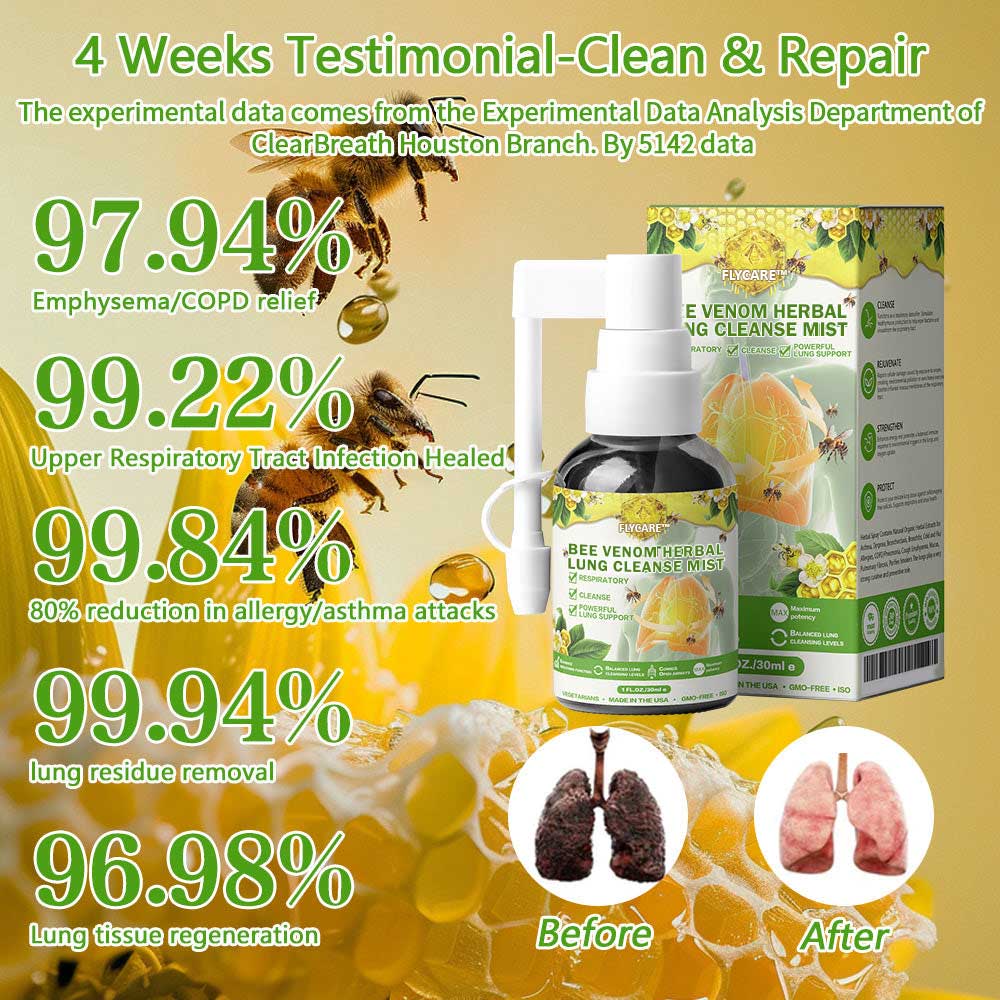 FLYCARE™ Bee Venom Herbal Lung Cleanse Mist - Powerful Lung Support, Cleanse & Breathe - Made in the USA